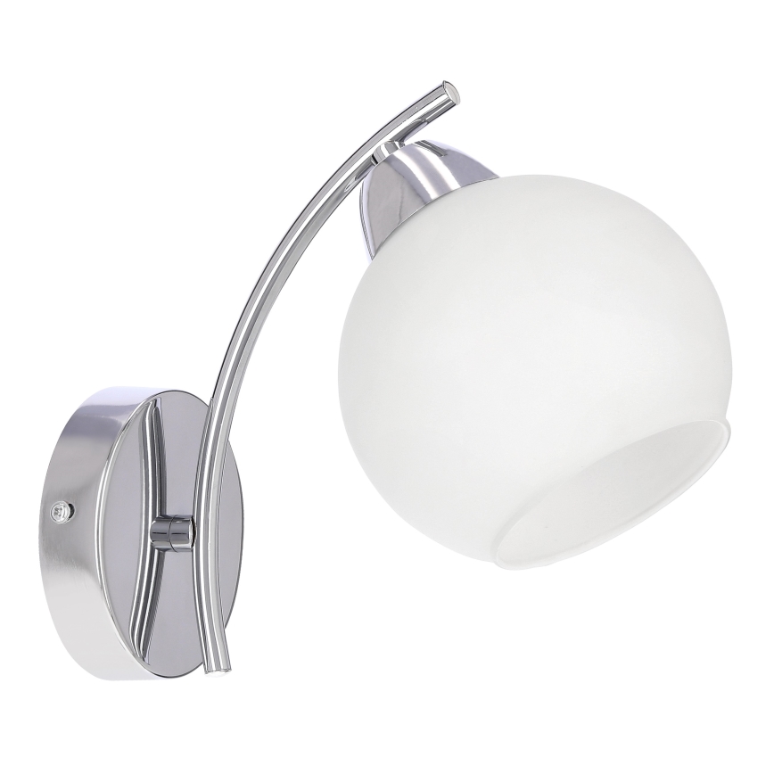 Vägglampa AMOS 1xE27/40W/230V skinande krom