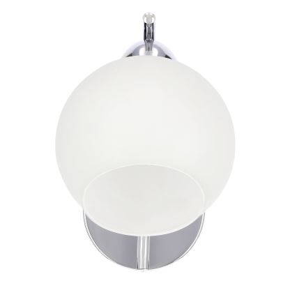 Vägglampa AMOS 1xE27/40W/230V skinande krom