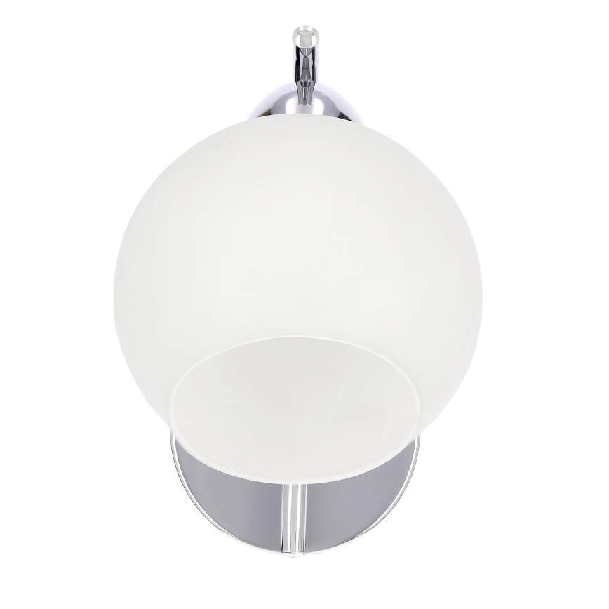 Vägglampa AMOS 1xE27/40W/230V skinande krom