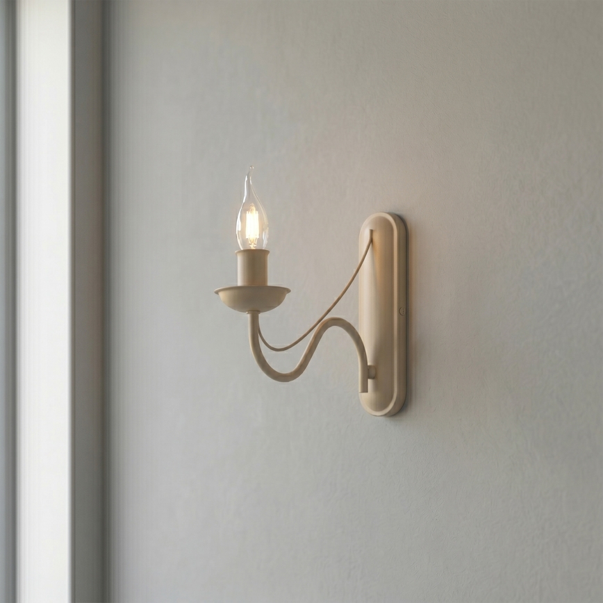Vägglampa ANTON 1xE14/60W/230V beige