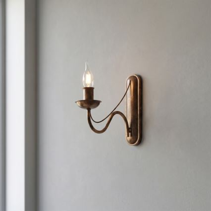 Vägglampa ANTON 1xE14/60W/230V i brons