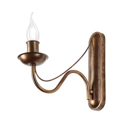 Vägglampa ANTON 1xE14/60W/230V i brons