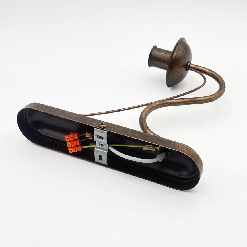 Vägglampa ANTON 1xE14/60W/230V i brons