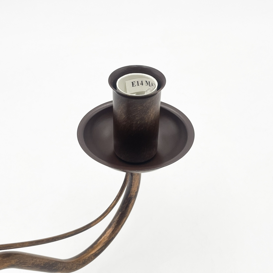 Vägglampa ANTON 1xE14/60W/230V i brons