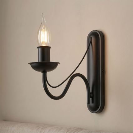 Vägglampa ANTON 1xE14/60W/230V svart