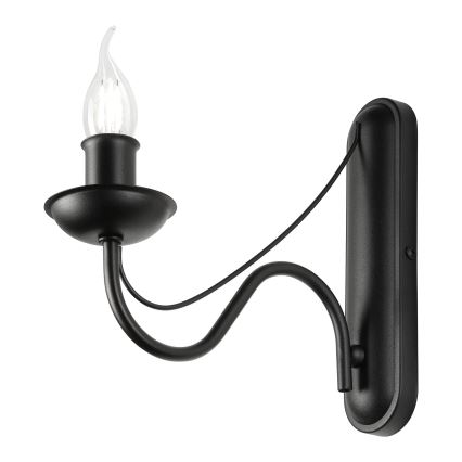 Vägglampa ANTON 1xE14/60W/230V svart
