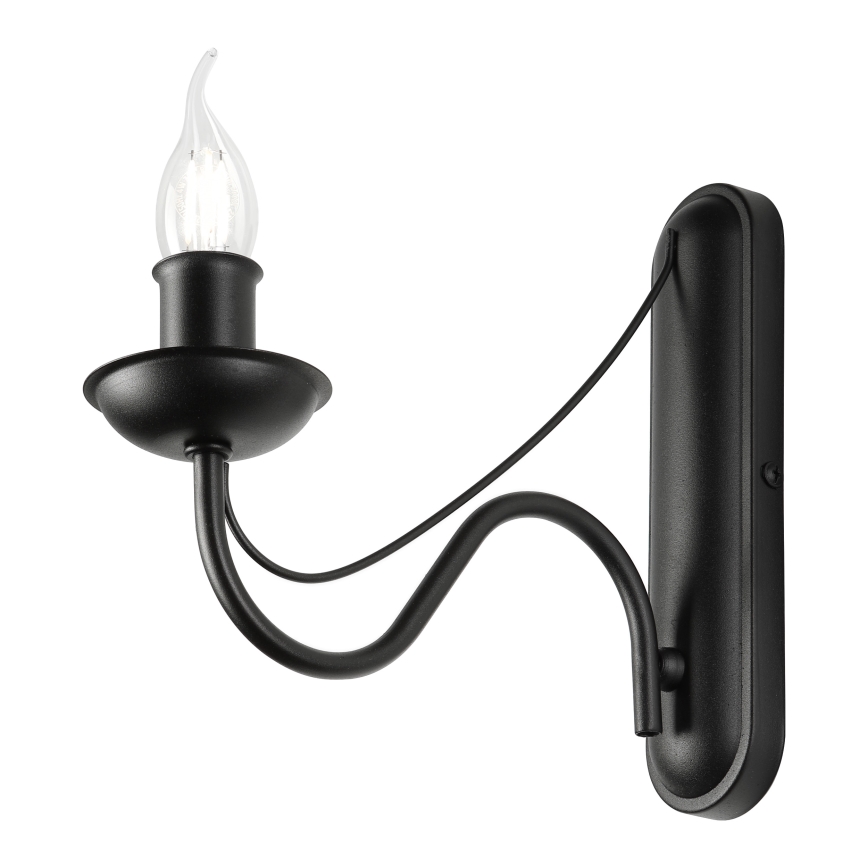 Vägglampa ANTON 1xE14/60W/230V svart