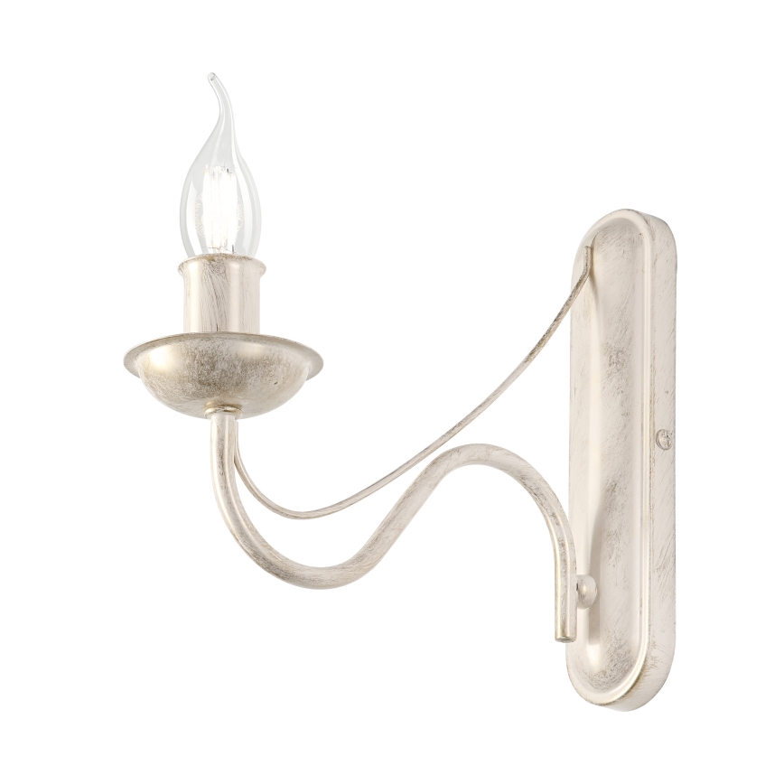 Vägglampa ANTON 1xE14/60W/230V, vit patina