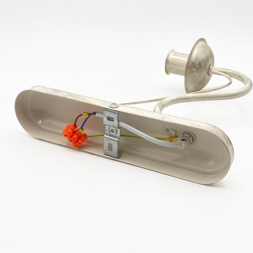 Vägglampa ANTON 1xE14/60W/230V, vit patina