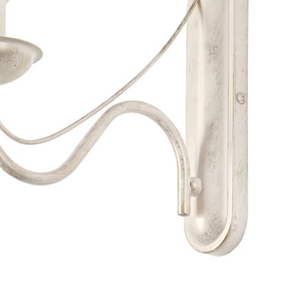 Vägglampa ANTON 1xE14/60W/230V, vit patina