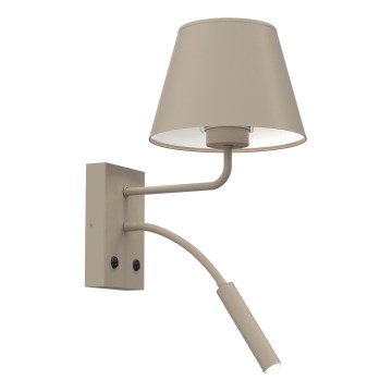 Vägglampa ARDEN 1xE27/15W/230V + 1xG9/8W beige