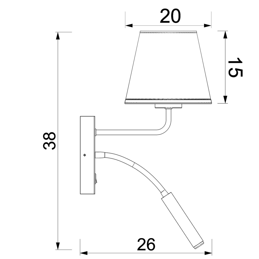 Vägglampa ARDEN 1xE27/15W/230V + 1xG9/8W beige