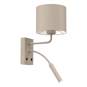 Vägglampa ARDEN 1xE27/15W/230V + 1xG9/8W beige