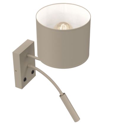 Vägglampa ARDEN 1xE27/15W/230V + 1xG9/8W beige