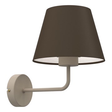 Vägglampa ARDEN 1xE27/15W/230V beige/brun