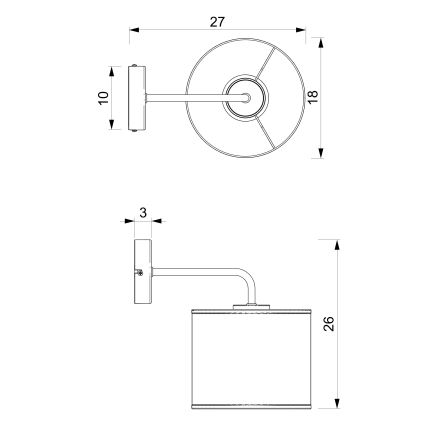 Vägglampa ARDEN 1xE27/15W/230V beige/brun