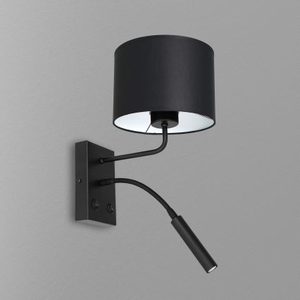 Vägglampa ARDEN 1xE27/60W+1xG9/8W/230V svart/vit