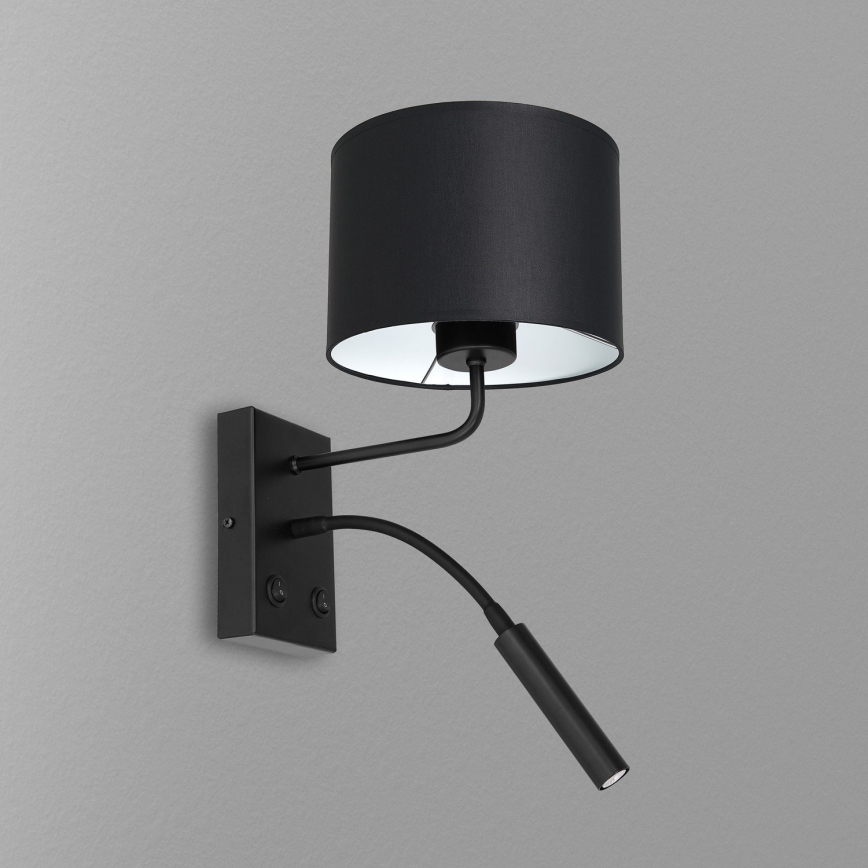 Vägglampa ARDEN 1xE27/60W+1xG9/8W/230V svart/vit