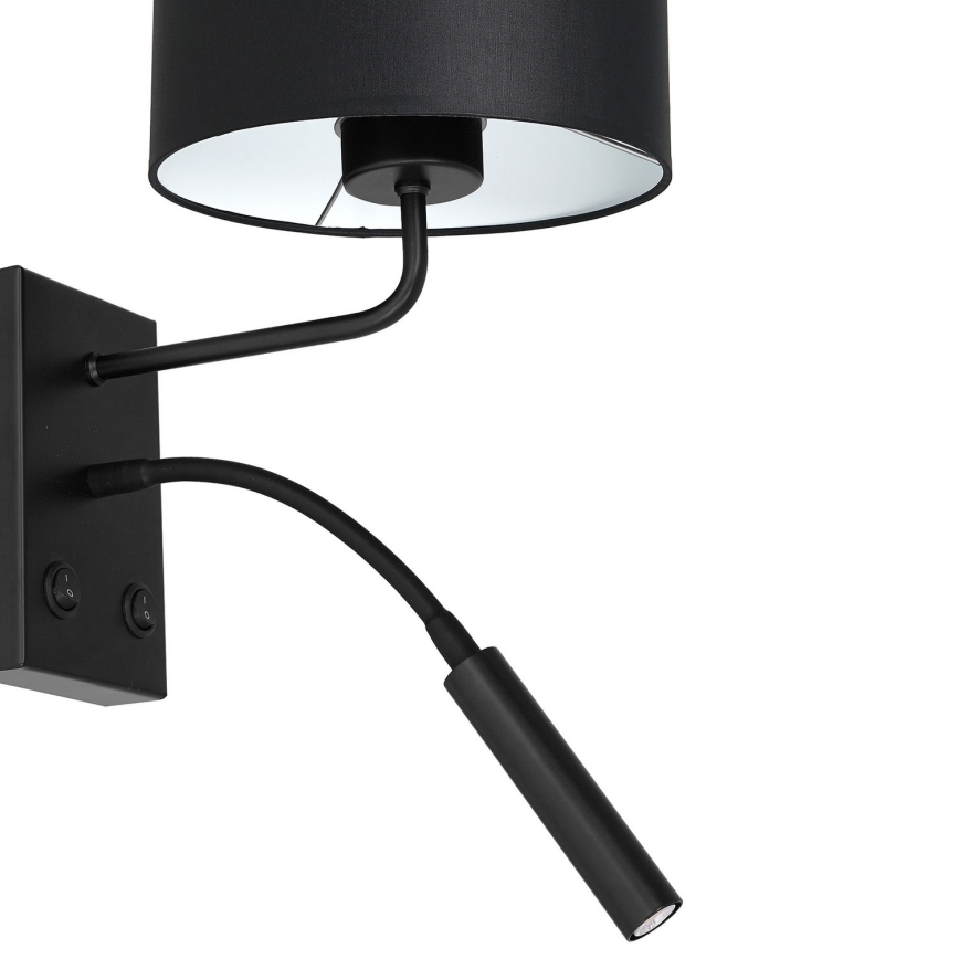 Vägglampa ARDEN 1xE27/60W+1xG9/8W/230V svart/vit