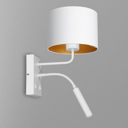 Vägglampa ARDEN 1xE27/60W+1xG9/8W/230V vit/guld