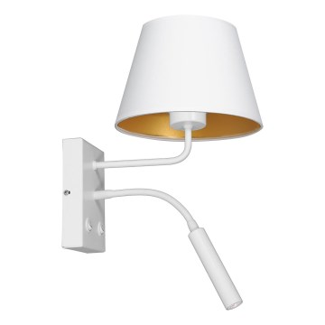 Vägglampa ARDEN 1xE27/60W+1xG9/8W/230V vit/guld