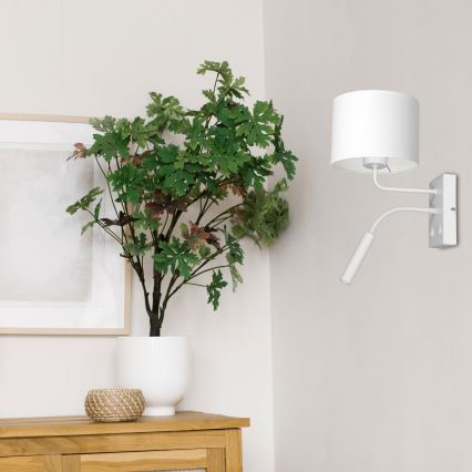 Vägglampa ARDEN 1xE27/60W+1xG9/8W/230V vit