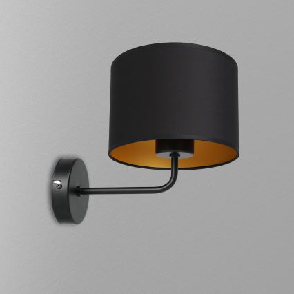 Vägglampa ARDEN 1xE27/60W/230V svart/guld