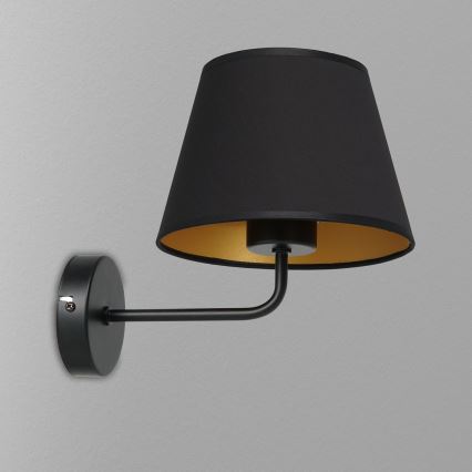 Vägglampa ARDEN 1xE27/60W/230V svart/guld