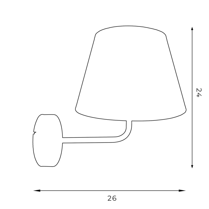Vägglampa ARDEN 1xE27/60W/230V svart/guld