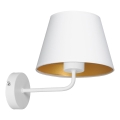 Vägglampa ARDEN 1xE27/60W/230V vit/guld