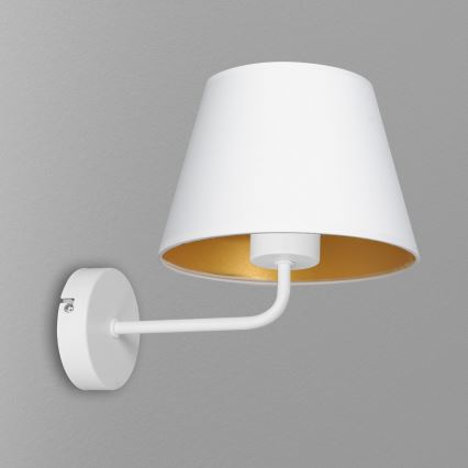 Vägglampa ARDEN 1xE27/60W/230V vit/guld