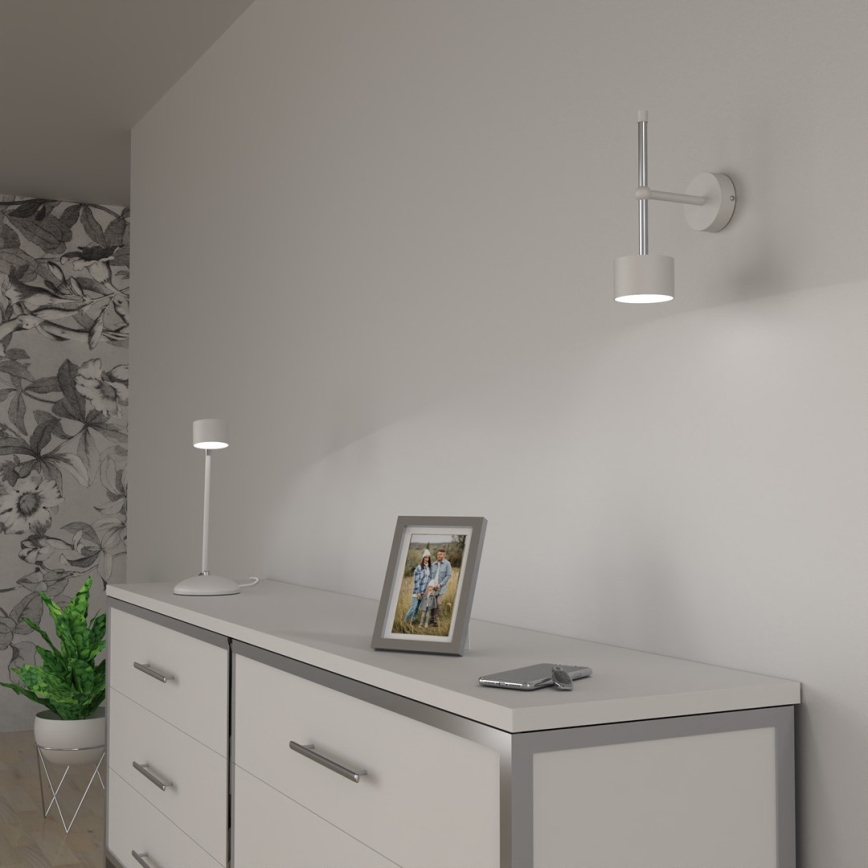 Vägglampa ARENA 1xGX53/11W/230V vit/skinande krom