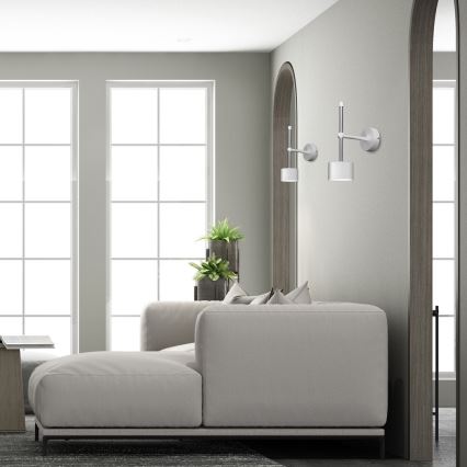 Vägglampa ARENA 1xGX53/11W/230V vit/skinande krom