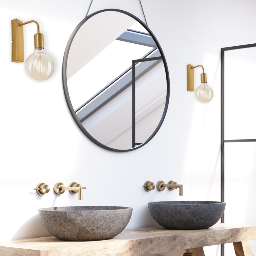 Vägglampa ASTRID 1xE27/60W/230V guld