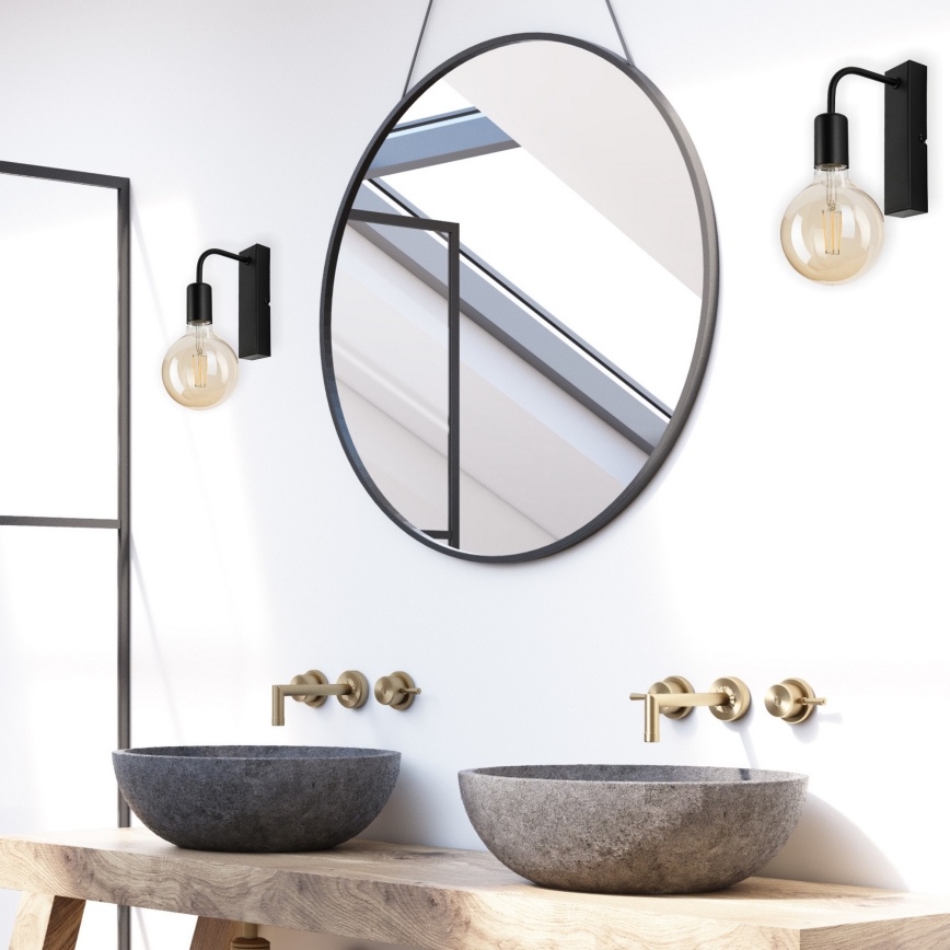 Vägglampa ASTRID 1xE27/60W/230V matt svart