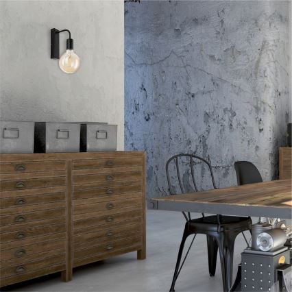 Vägglampa ASTRID 1xE27/60W/230V matt svart