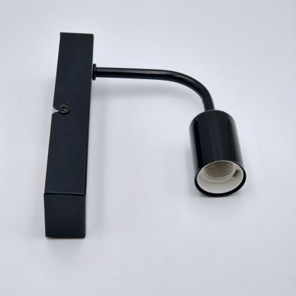 Vägglampa ASTRID 1xE27/60W/230V skinande svart