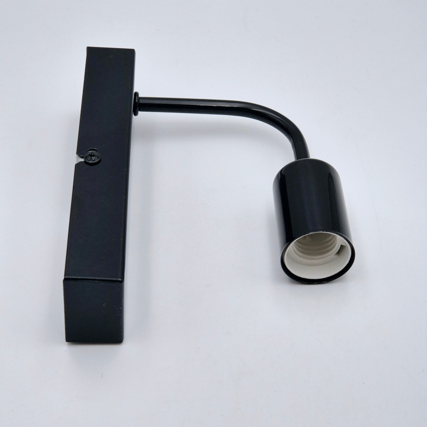 Vägglampa ASTRID 1xE27/60W/230V skinande svart