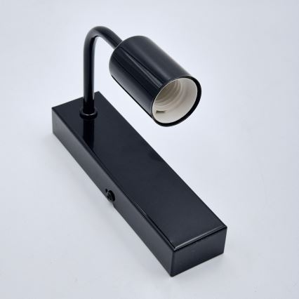 Vägglampa ASTRID 1xE27/60W/230V skinande svart