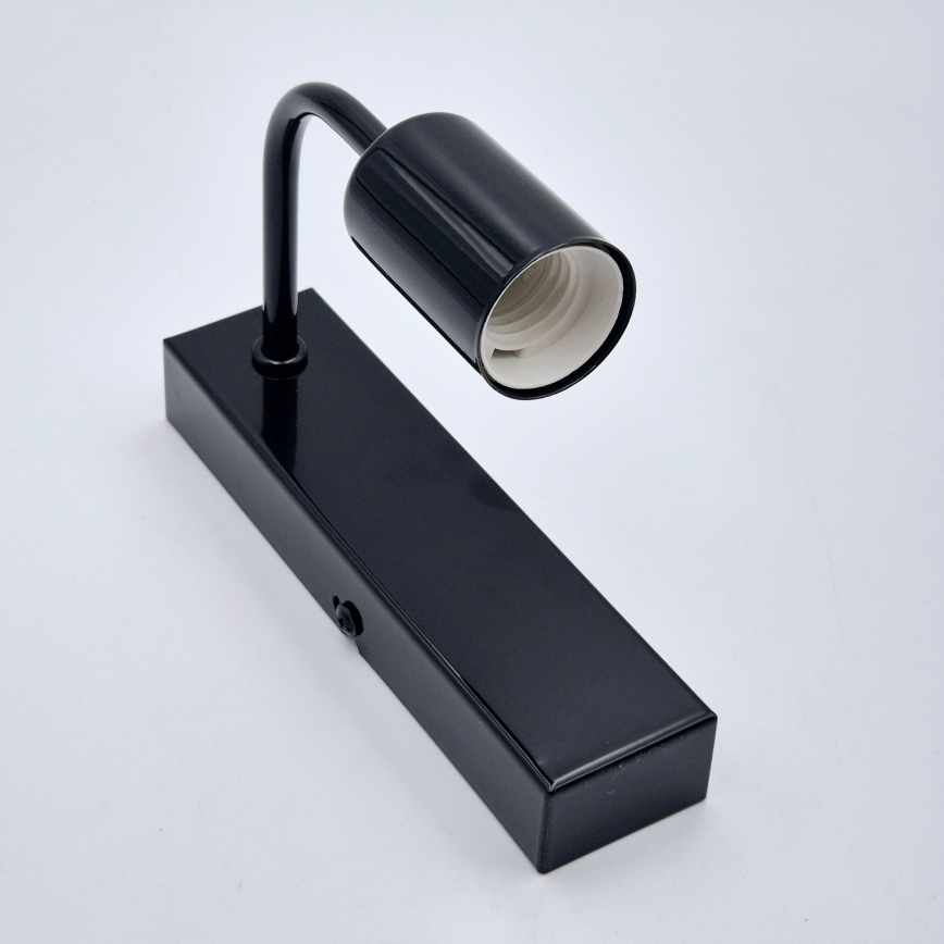 Vägglampa ASTRID 1xE27/60W/230V skinande svart