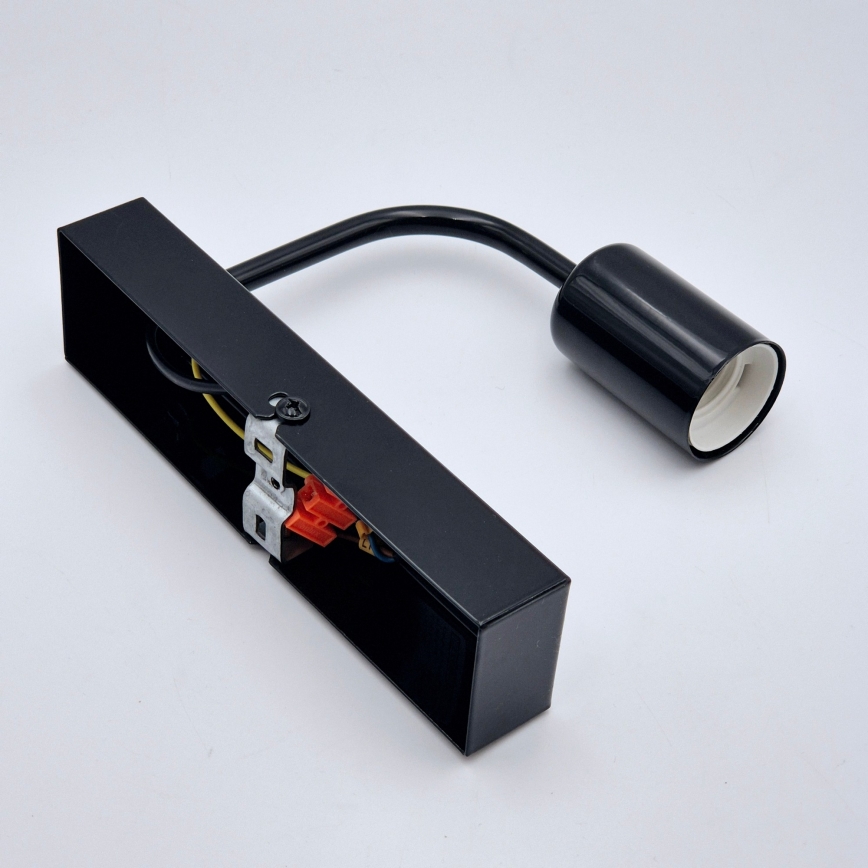 Vägglampa ASTRID 1xE27/60W/230V skinande svart