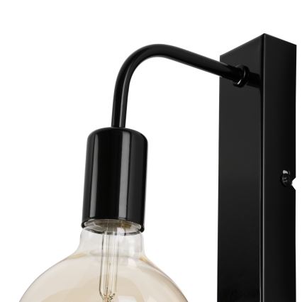Vägglampa ASTRID 1xE27/60W/230V skinande svart