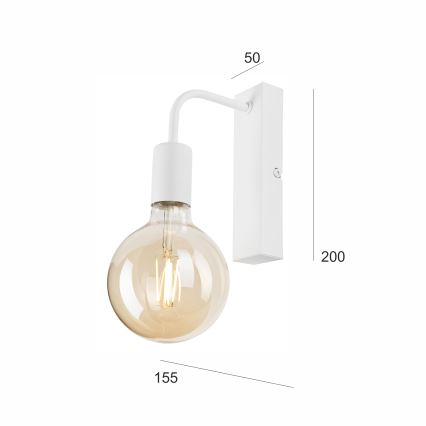 Vägglampa ASTRID 1xE27/60W/230V vit