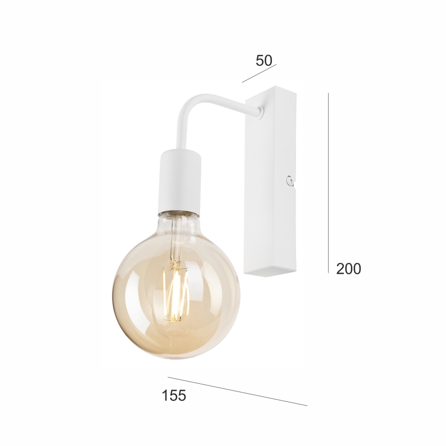 Vägglampa ASTRID 1xE27/60W/230V vit