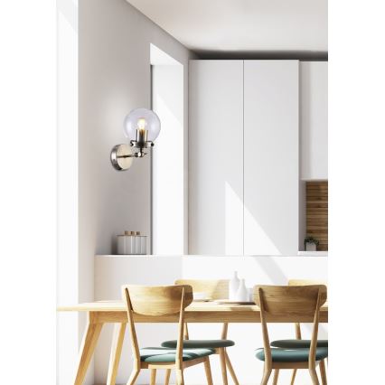 Vägglampa BALLET 1xE27/40W/230V matt krom