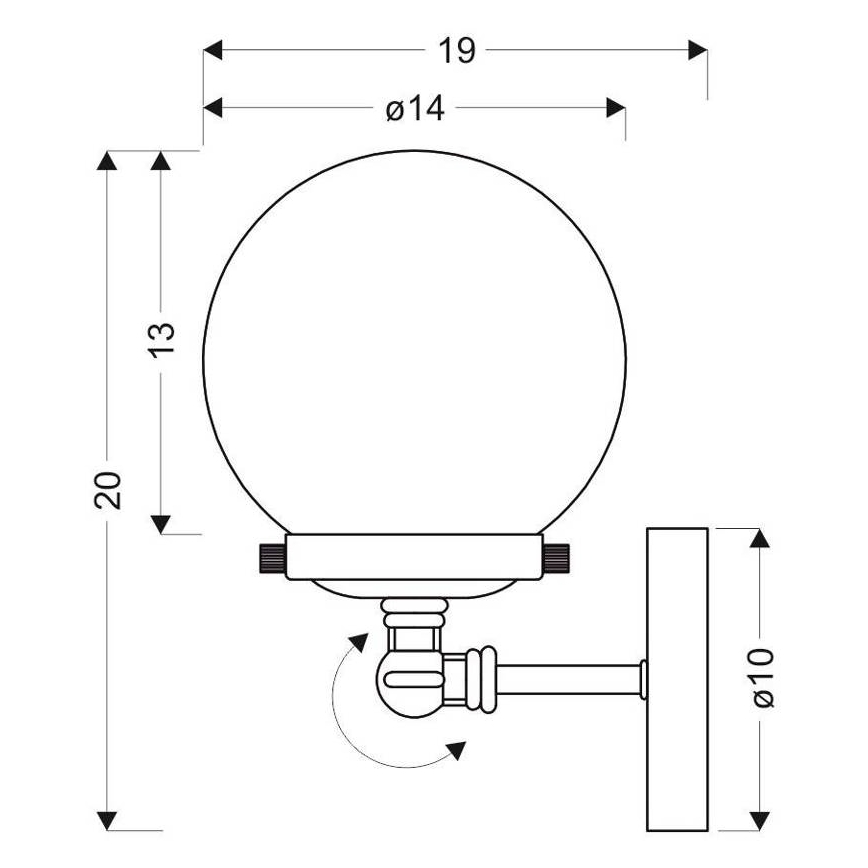 Vägglampa BALLET 1xE27/40W/230V matt krom