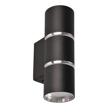 Vägglampa BAMBOO 2xGU10/10W/230V svart