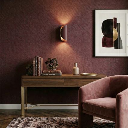 Vägglampa BARBOS 2xG9/8W/230V bordeaux