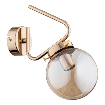 Vägglampa BARSUM 1xE14/10W/230V guld
