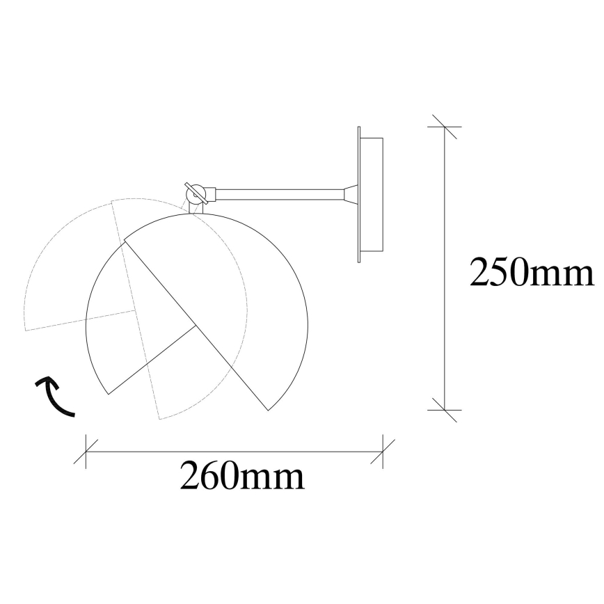 Vägglampa BERCESTE 1xE27/40W/230V